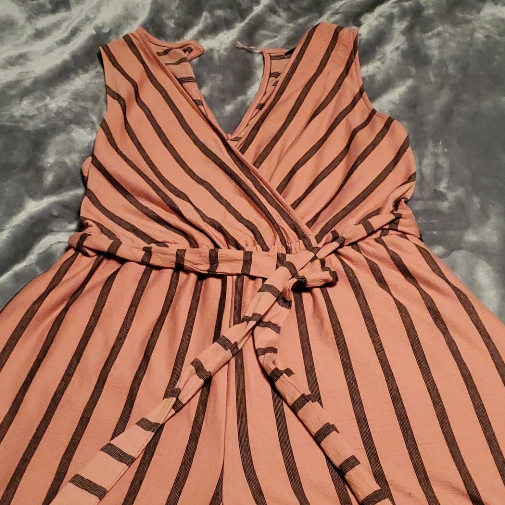 Torrid Pink and Black Calf Length Romper Sz 2